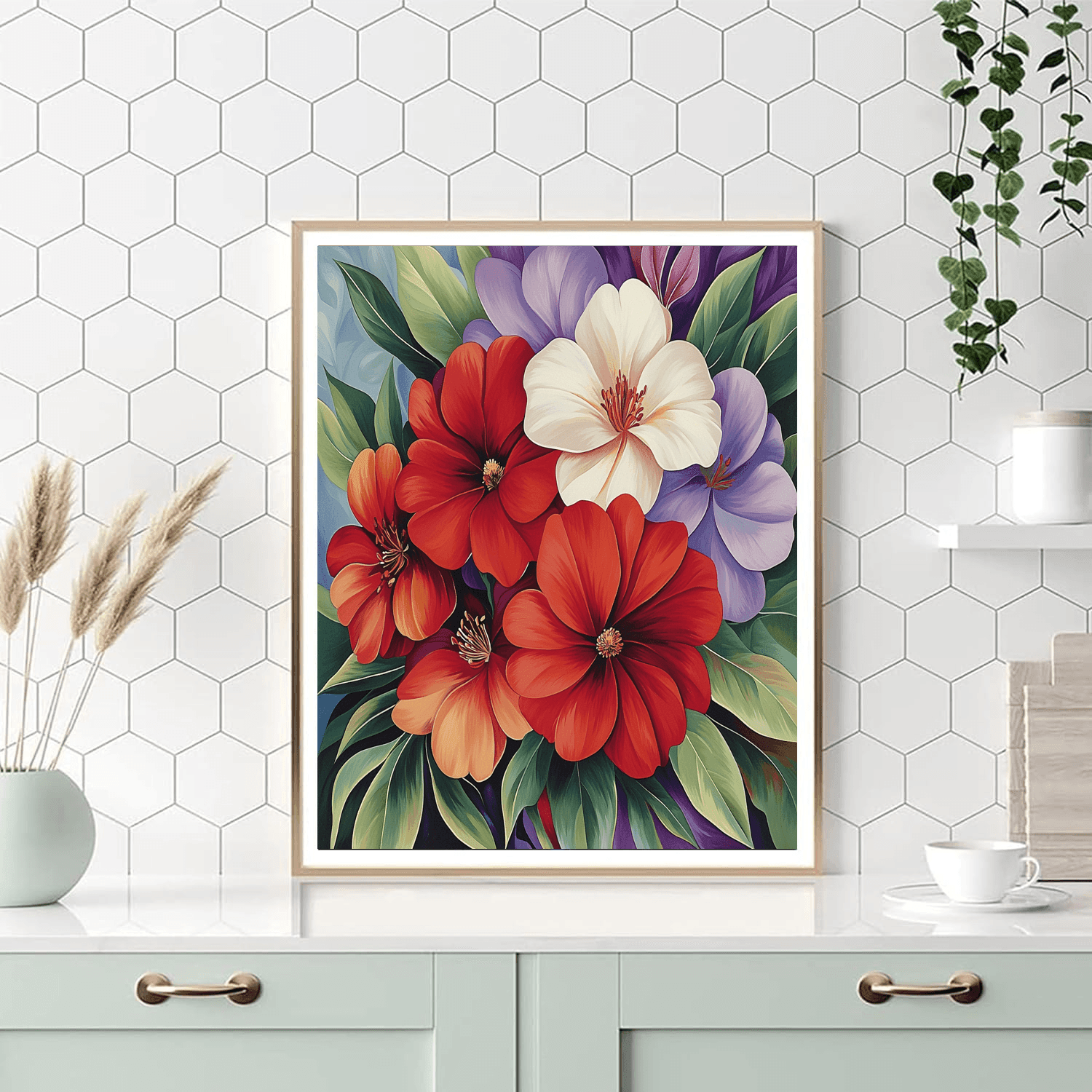 Georgia O'Keeffe Inspired Vivid Wildflowers  Paint By Numbers Art