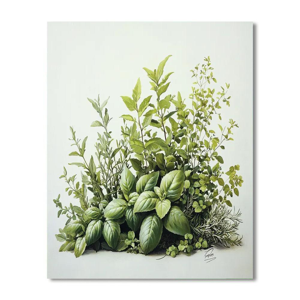 Leonardo Da Vinci Inspired Nature's Abundance  Number Painting