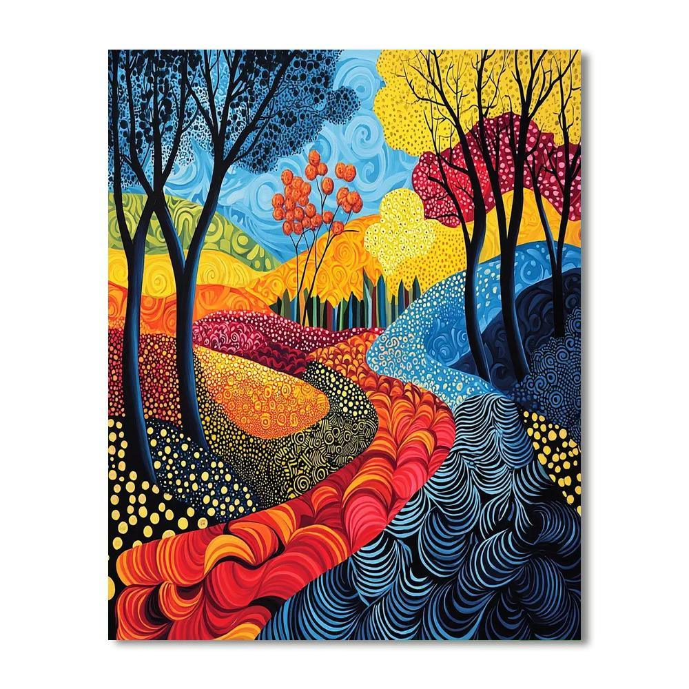 Yayoi Kusama Inspired Dreamscape Patterns  Paint By Numbers Kits