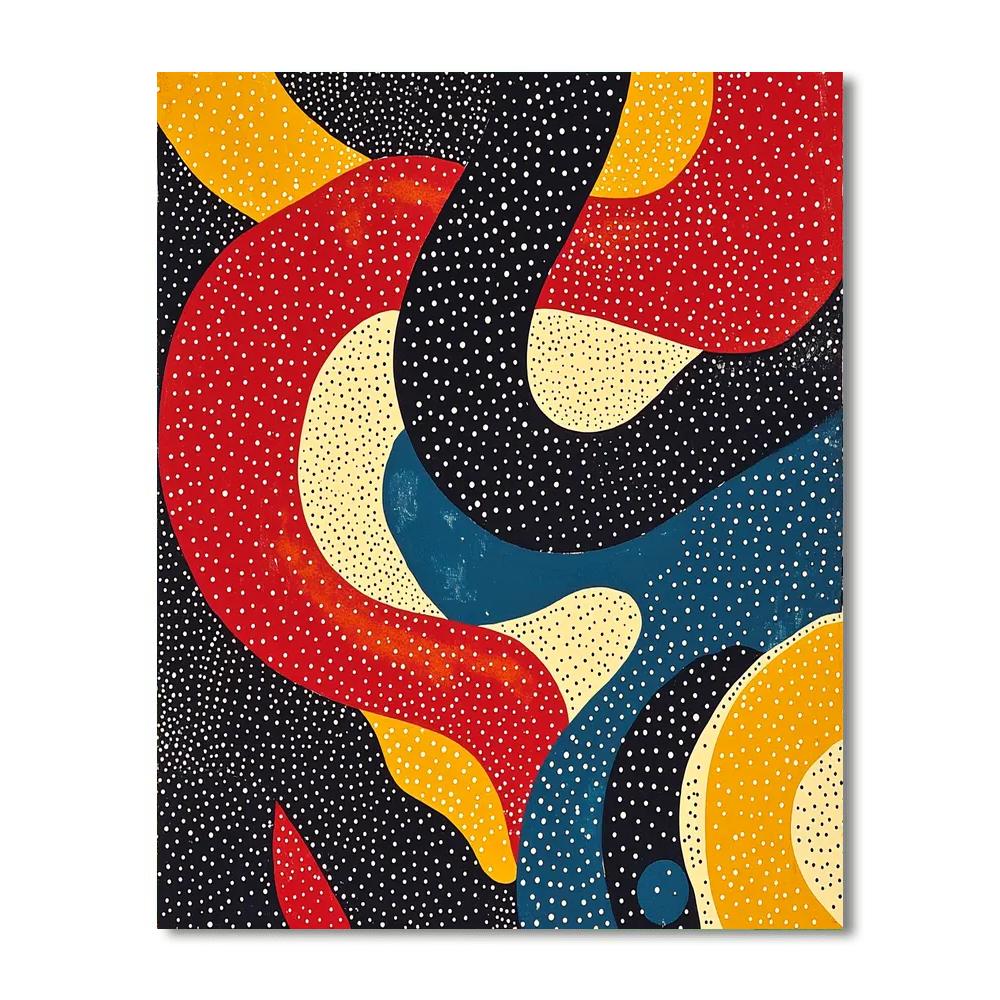 Yayoi Kusama Inspired Infinity Blossom  DIY Paint By Numbers