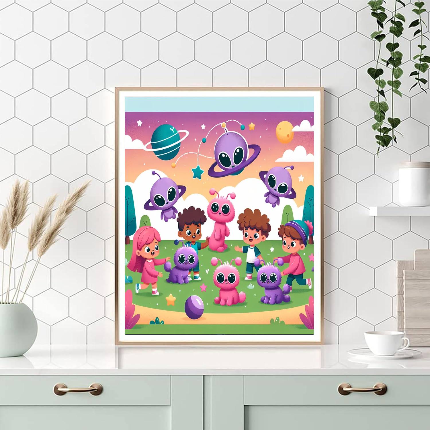 Galactic Pet Park Paint By Number