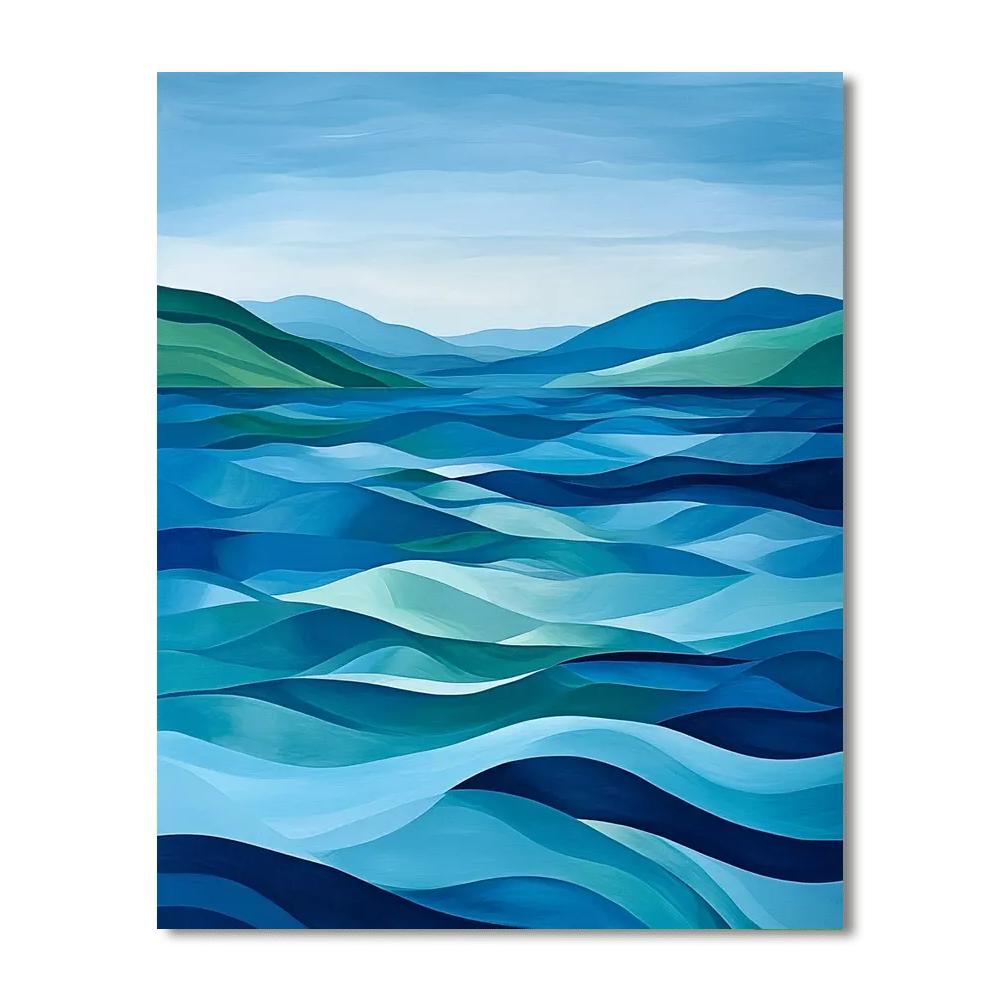 Paul Cézanne Inspired Ethereal Oceanic Reflections  Painting By Numbers Kit