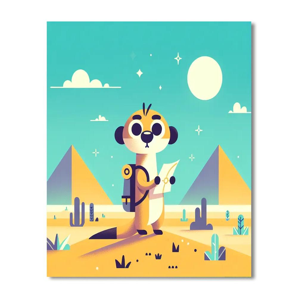 Adventurer Meerkat Number Painting