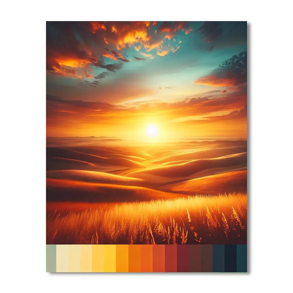 Sunrise Over The Prairie Numbered Painting Kits