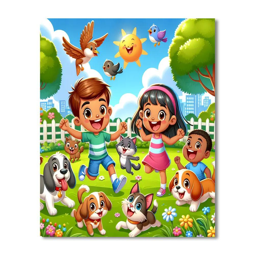 Happy Pet Day Out Painting Number Kit