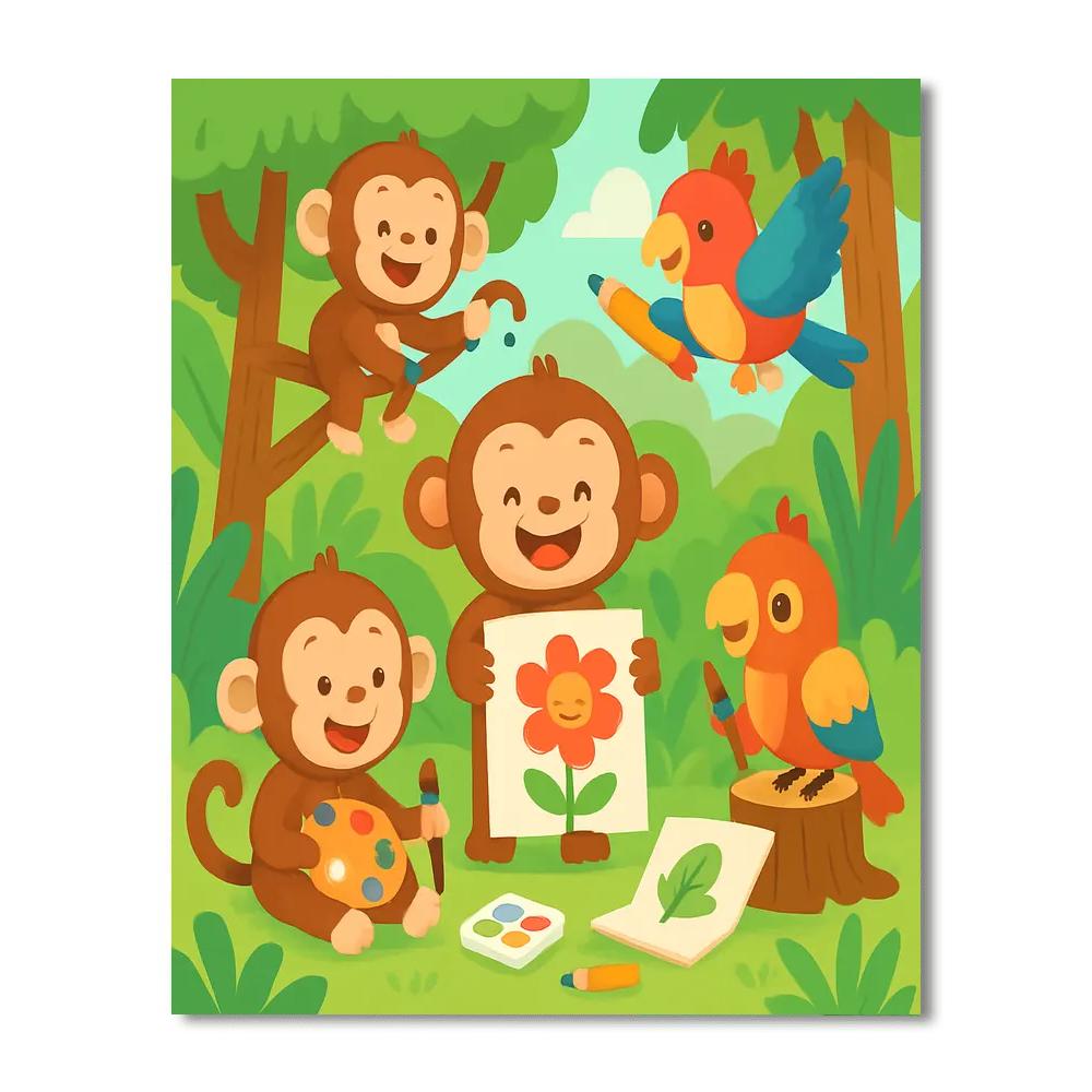 Artistic Jungle Fun Paint By Number