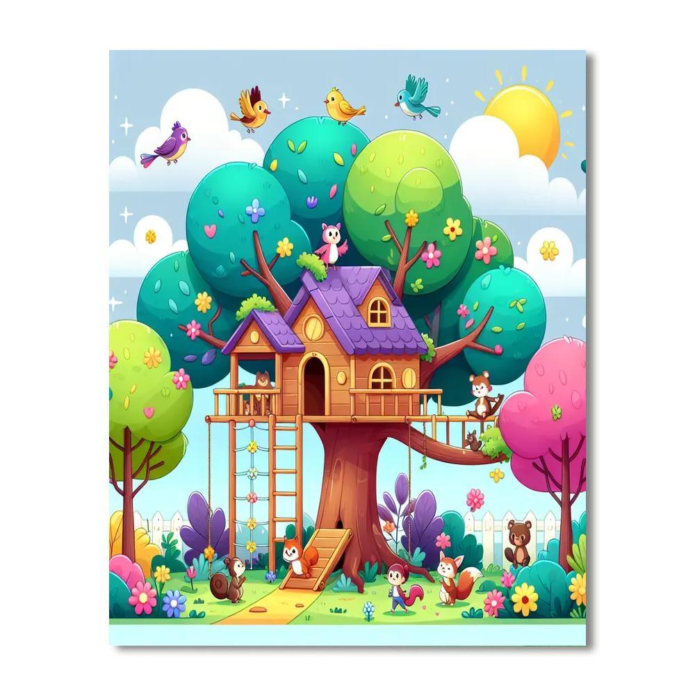 Magical Treehouse Adventure Paint By Numbers