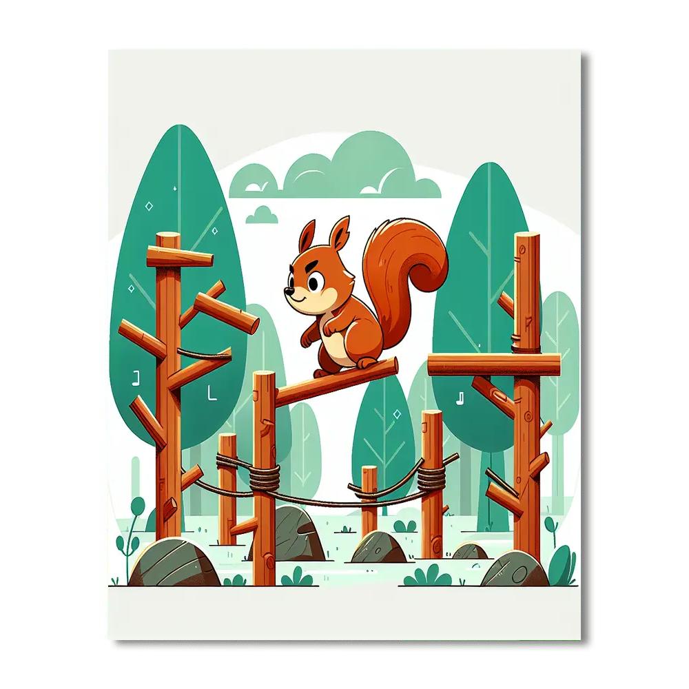 Heroic Squirrel's Challenge Paint By Color