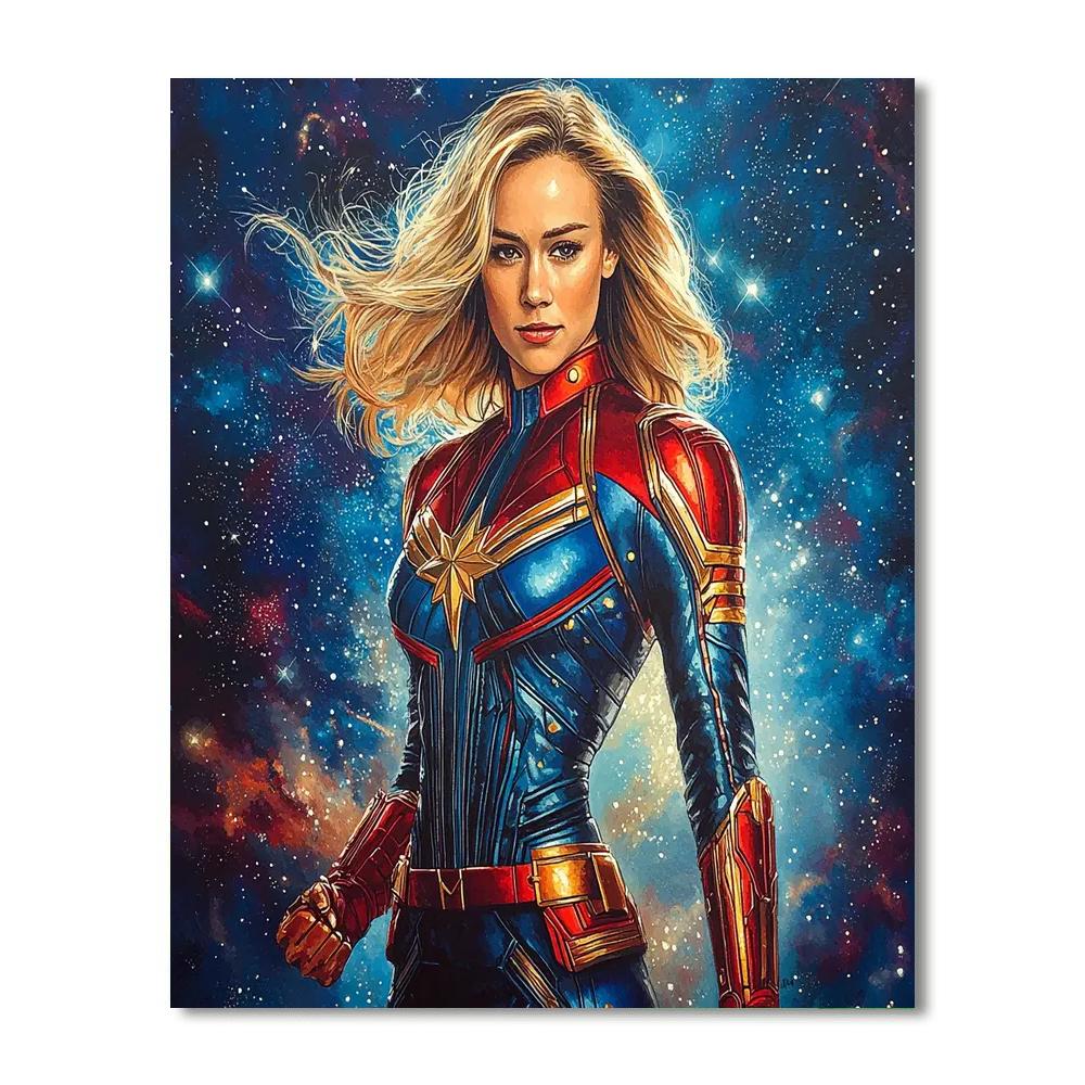 Brie Larson: Soaring High As Captain Marvel Numbered Painting Kits