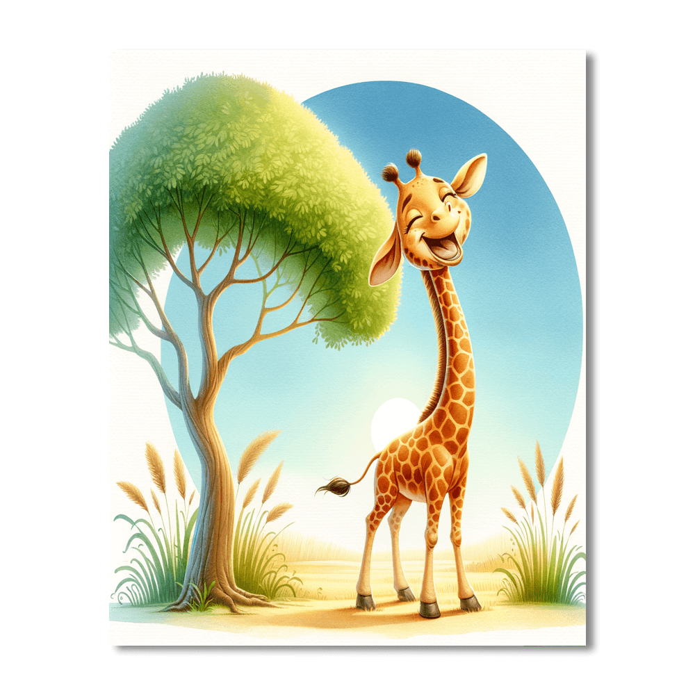 Joyful Giraffe - DIY Painting By Numbers Kit