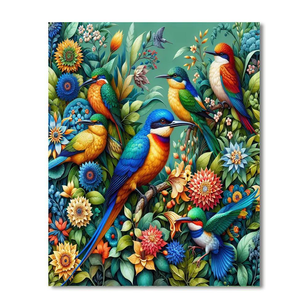 Colorful Birdwatching Haven Paint By Numbers Kits