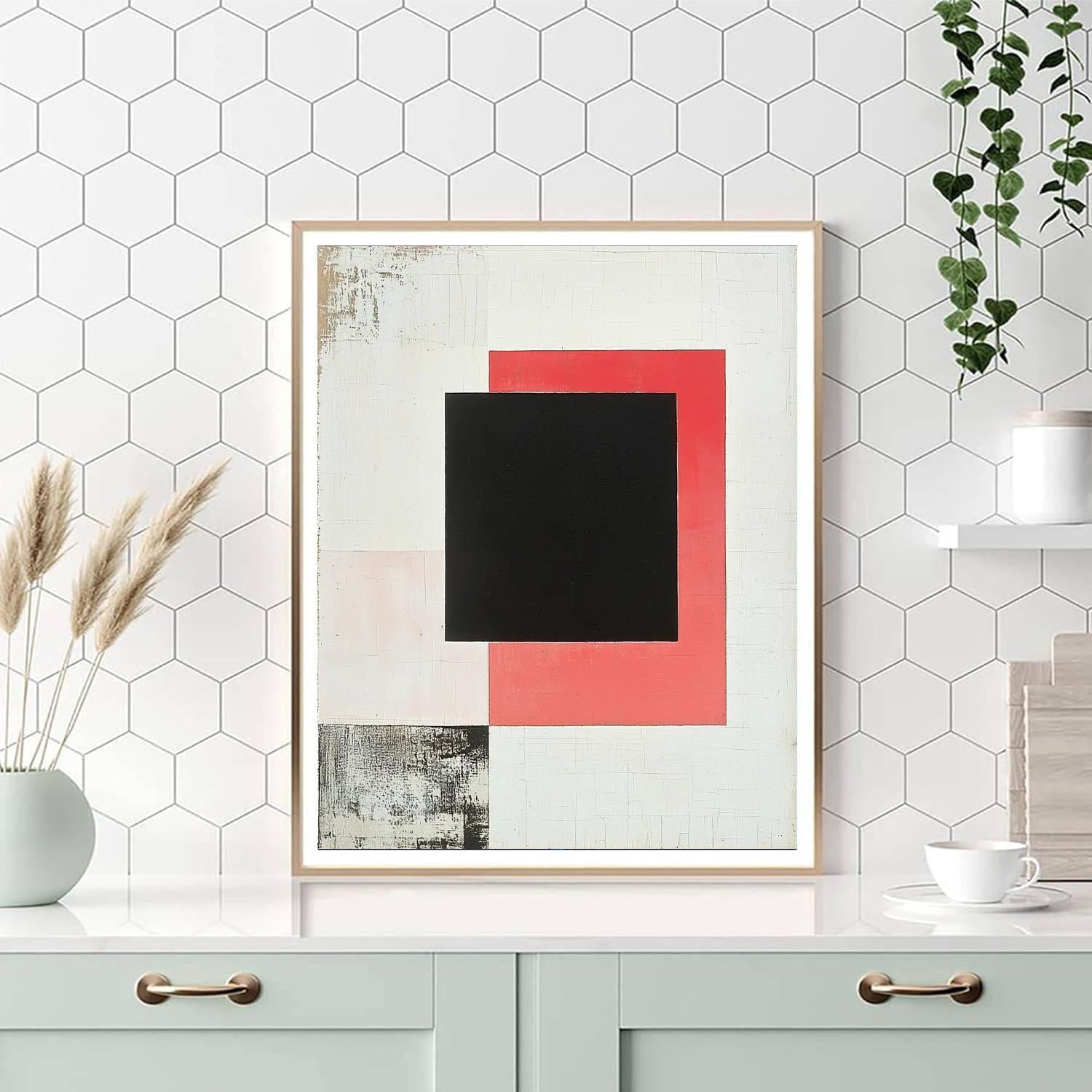 Kazimir Malevich Inspired Structure Of Silence  Paint By Color