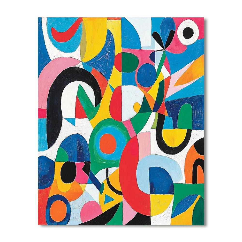 Joan Miró Inspired Abstract Serendipity  Number Painting