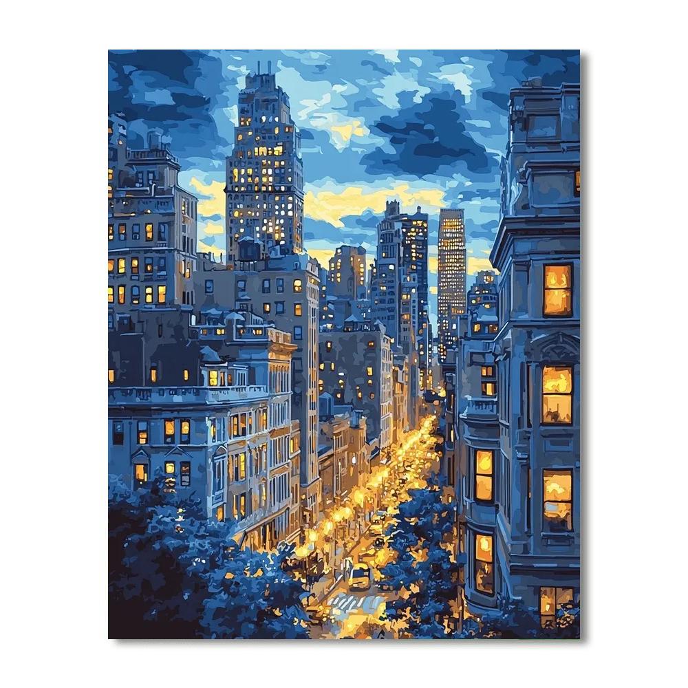 Edward Hopper Inspired Chic Metropolitan Nights  Paint By Numbers