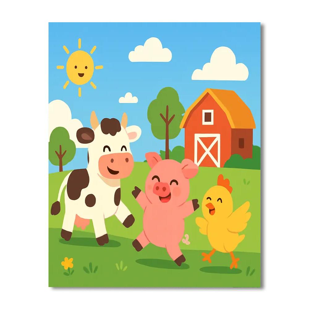 Farmyard Playtime Painting By Numbers Kit