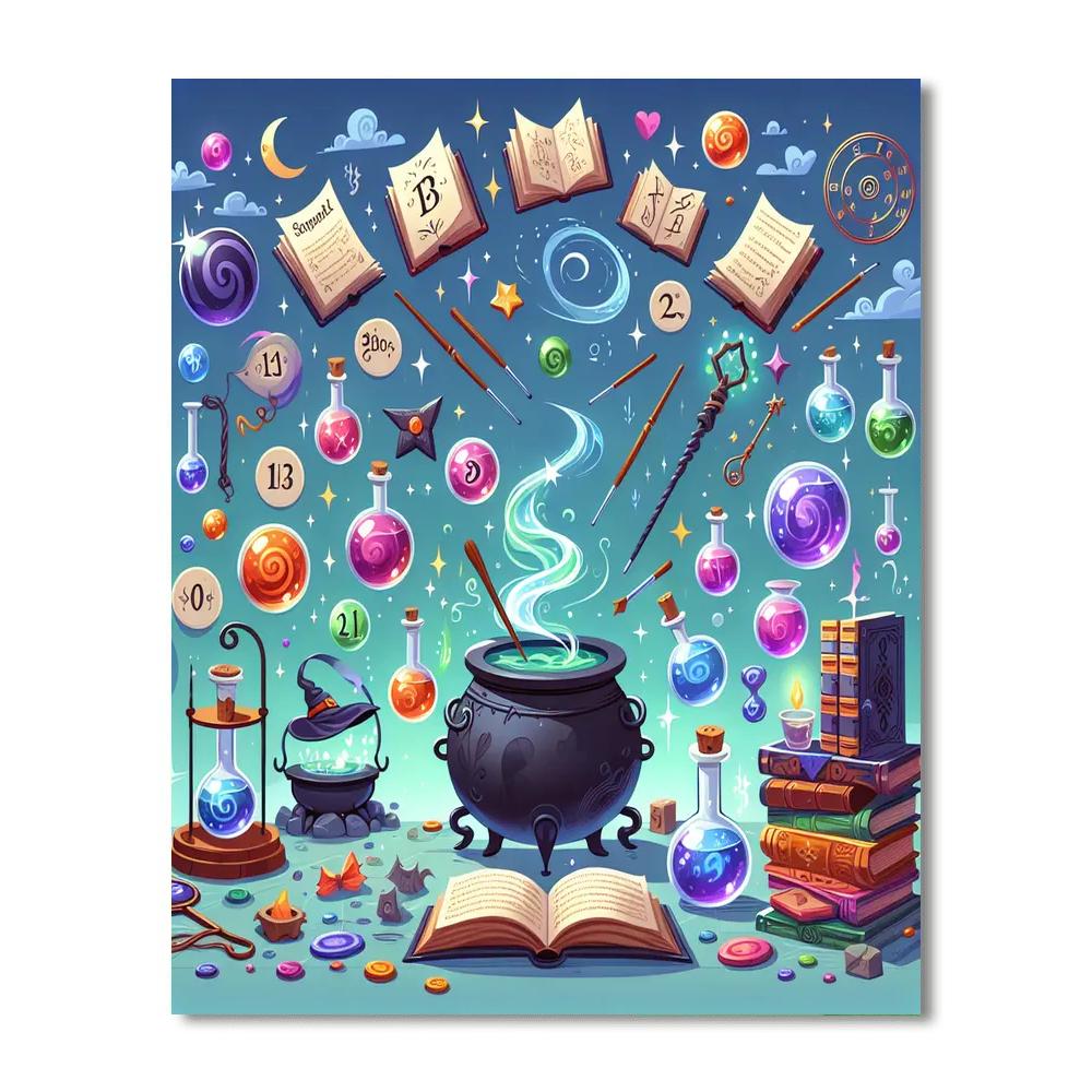 Whirling Wizard School Paint By Color