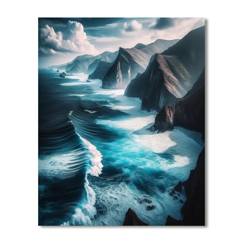 Coastal Cliff Views DIY Paint By Numbers