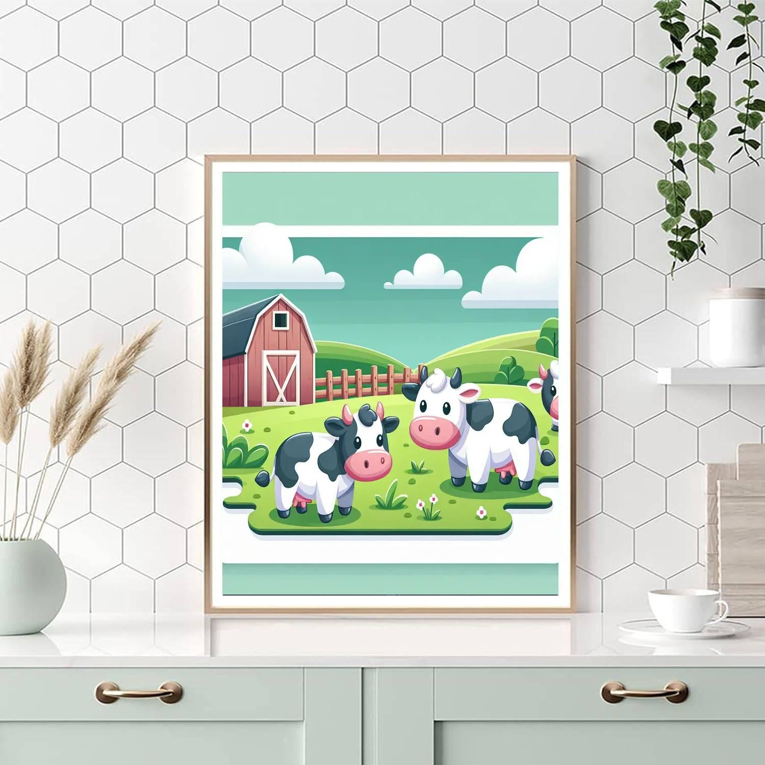 Colorful Cows Paint By Numbers Kits