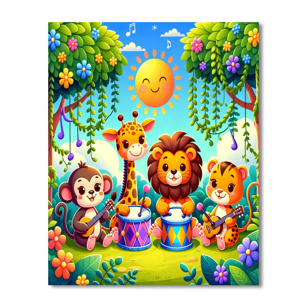 Jolly Jungle Jam Number Painting