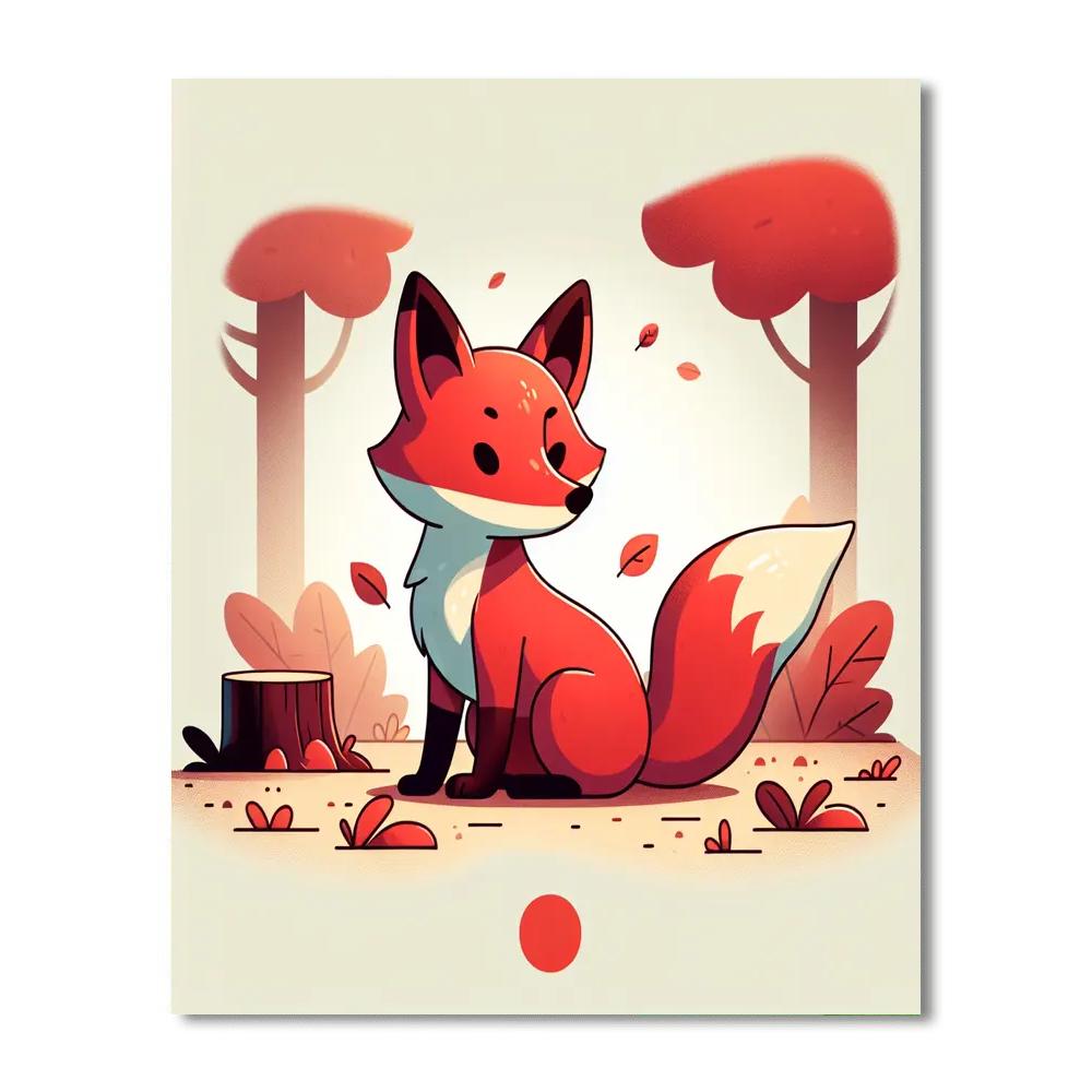 Radiant Red Fox Paint By Numbers Art