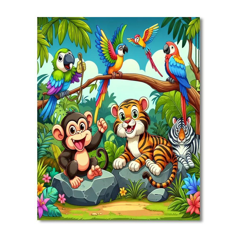 Jungle Friends Adventure DIY Paint By Numbers