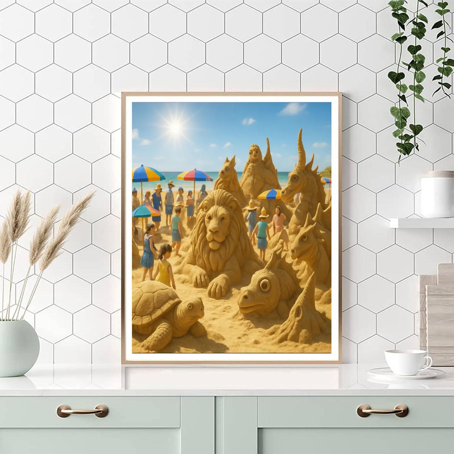 International Sand Sculpting Festival Number Painting