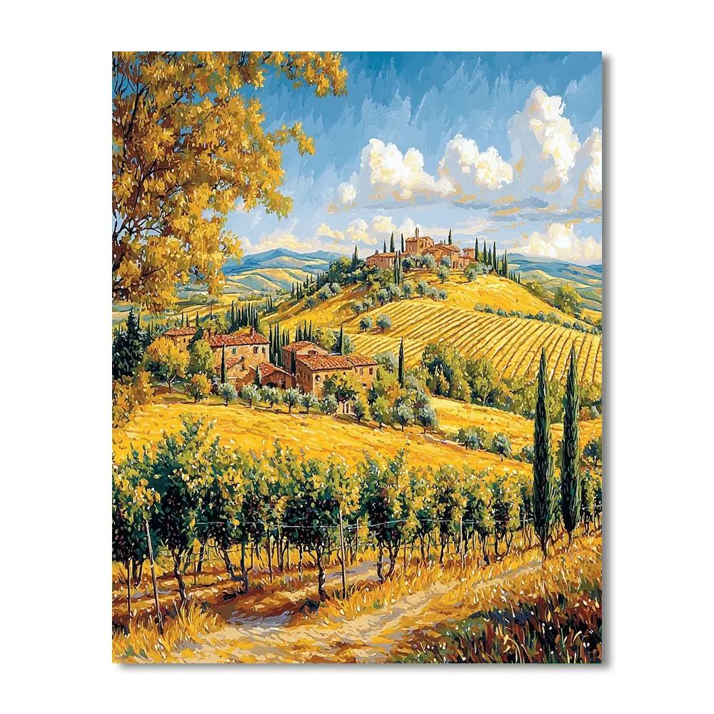 Tuscany's Val D'orcia - Italy Numbered Painting Kits