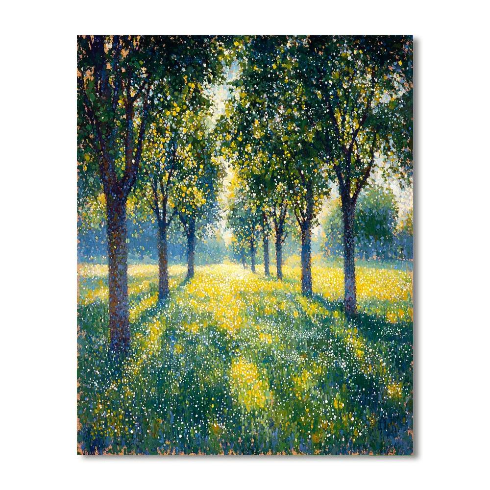 Georges Seurat Inspired Dappled Meadowlight  Paint By Numbers Art