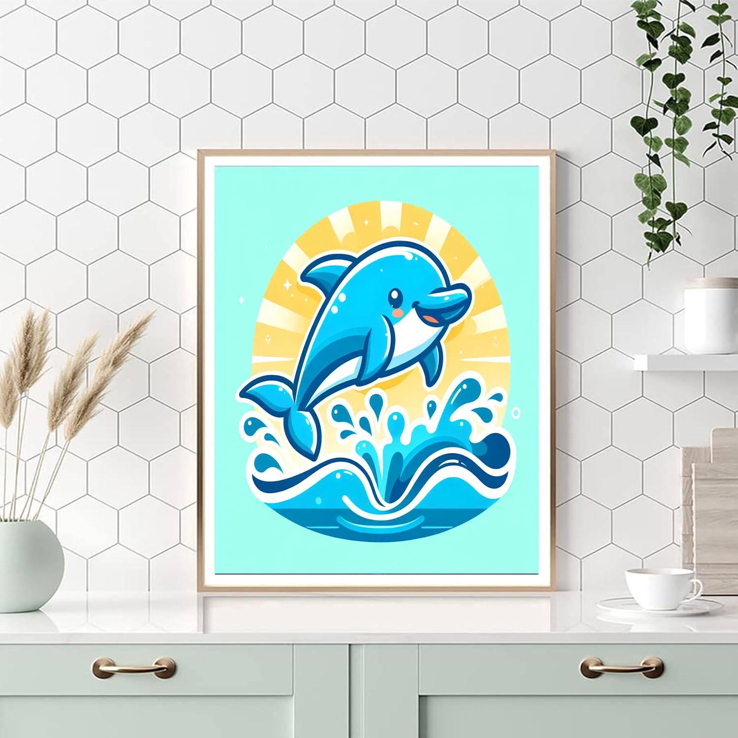 Cute Dolphin Paint By Numbers Kits