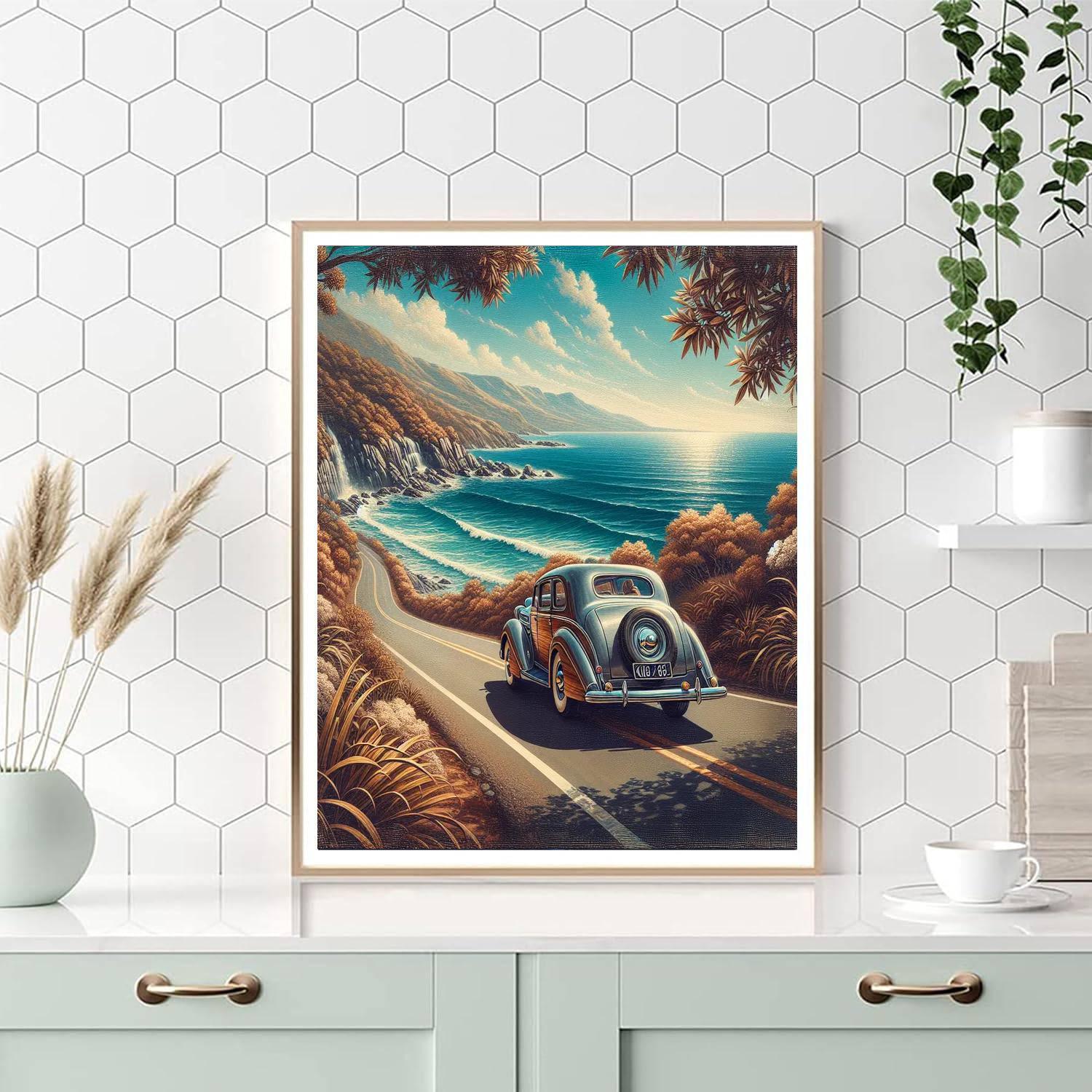 Classic Car Dreamscape Paint By Numbers