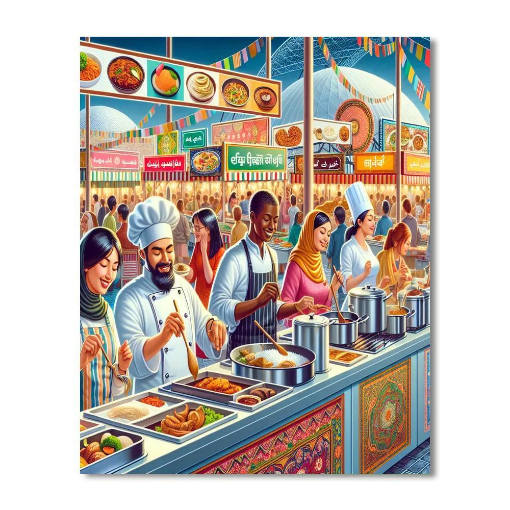 World Food Festival Number Painting