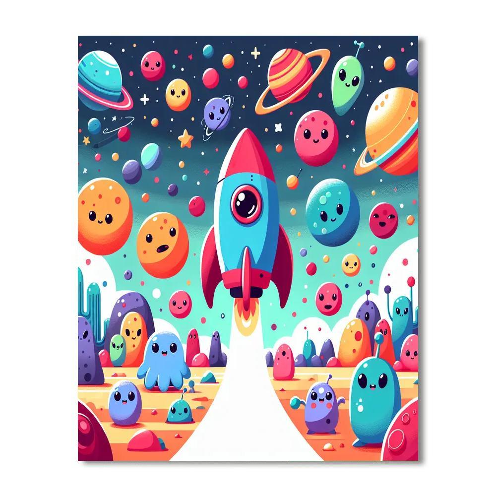 Space Travel Expedition Numbered Painting Kits