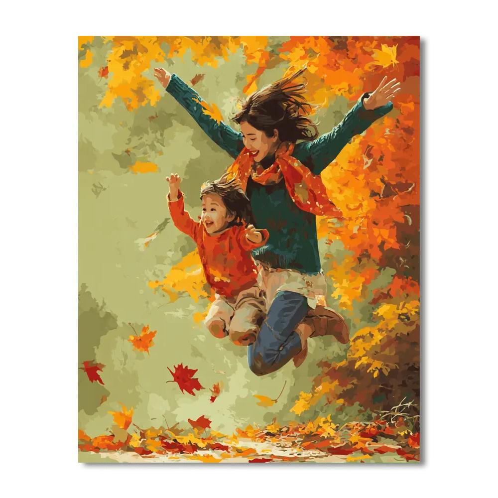 Kicking Up Leaves Paint By Numbers Kits