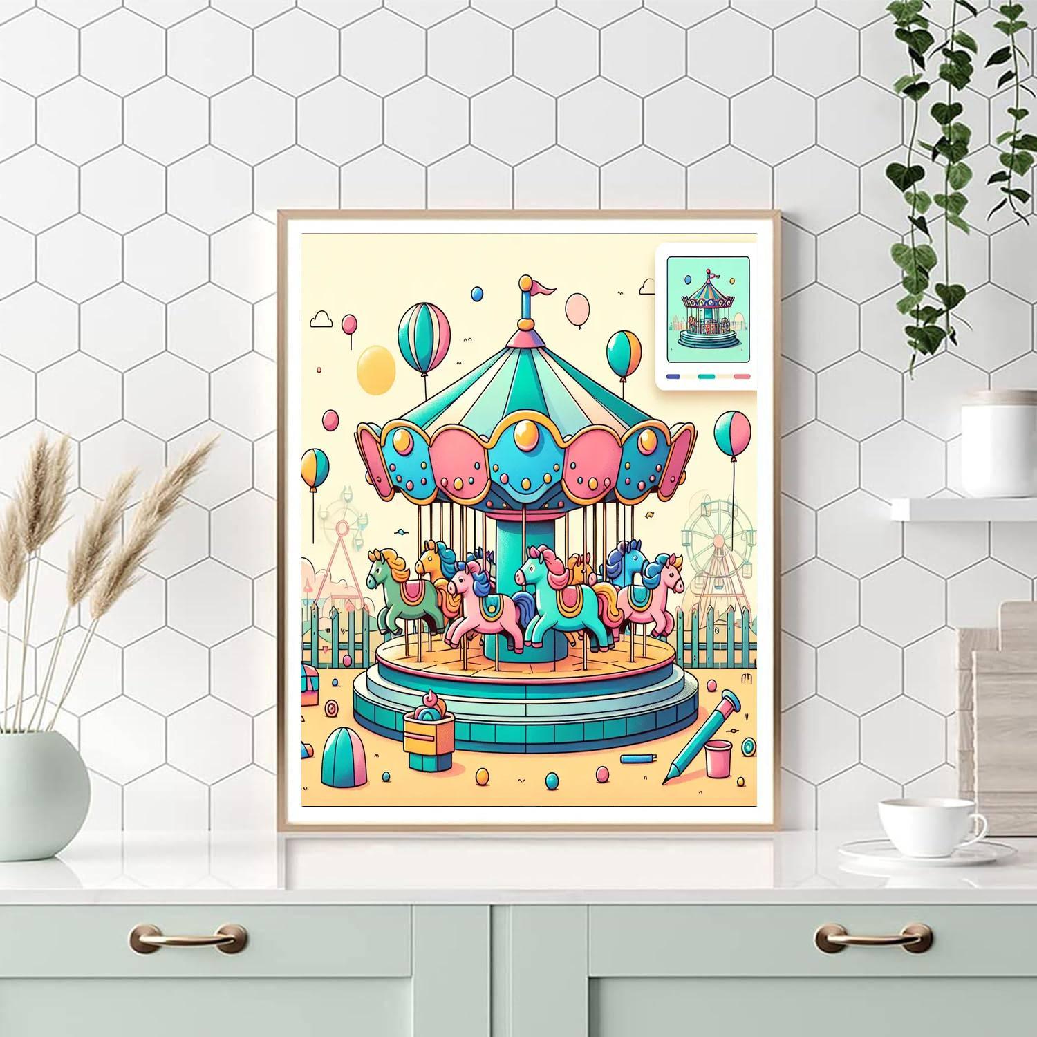 Fantasy Fairground DIY Paint By Numbers
