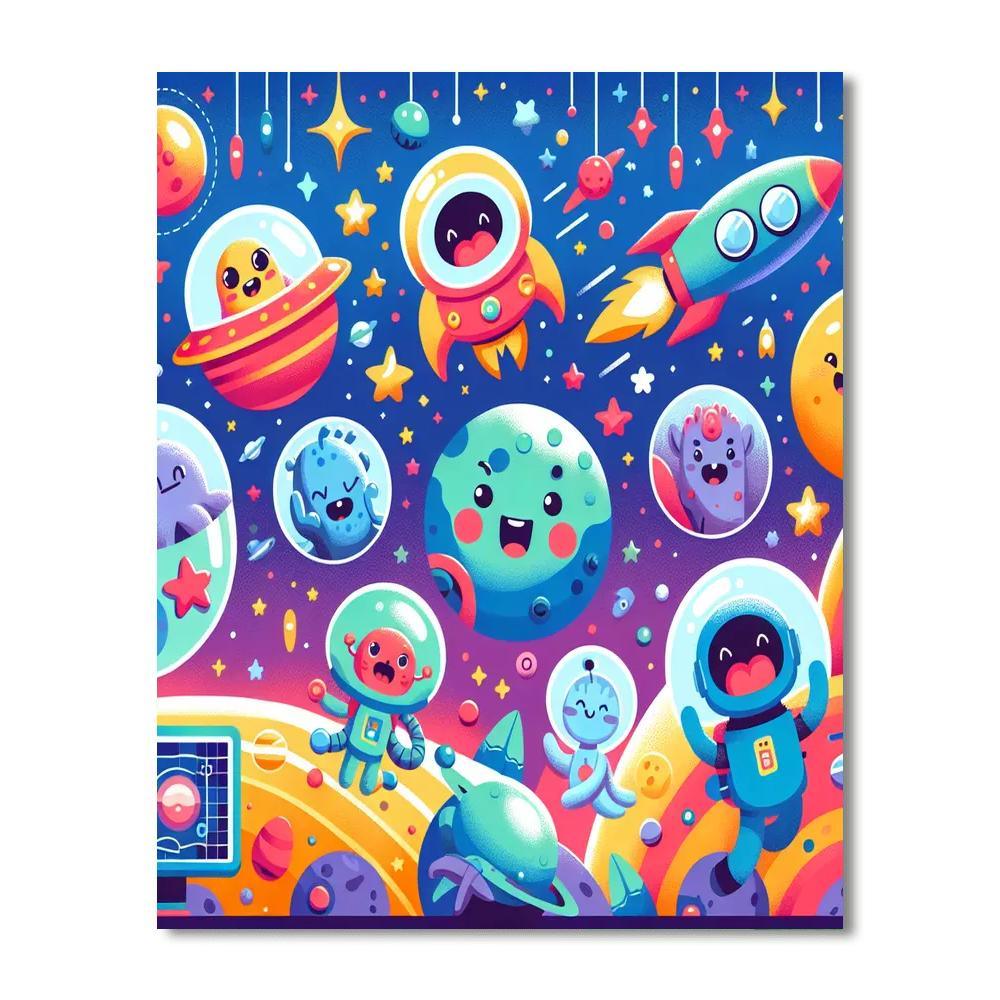 Galactic Adventure With Aliens Paint By Number