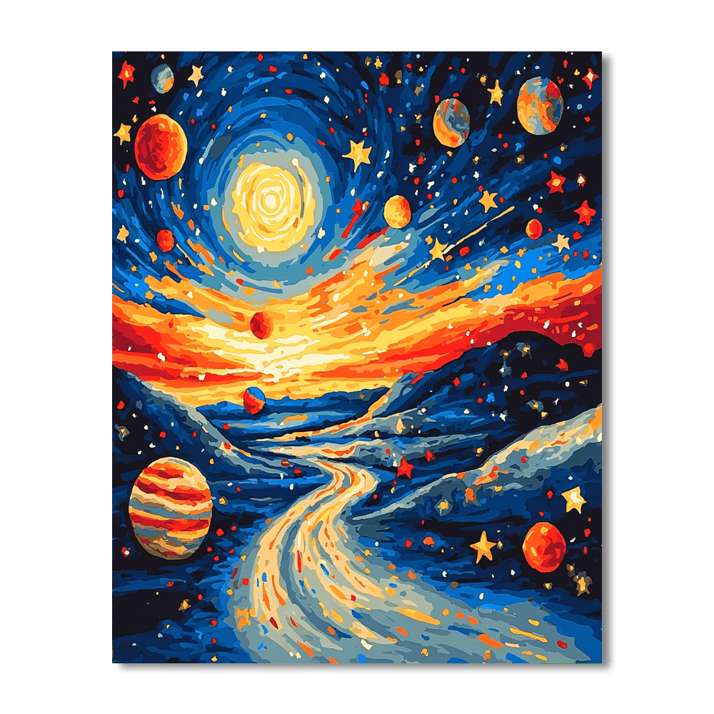 Edvard Munch Inspired Munch's Cosmic Harmony  Paint By Numbers Art