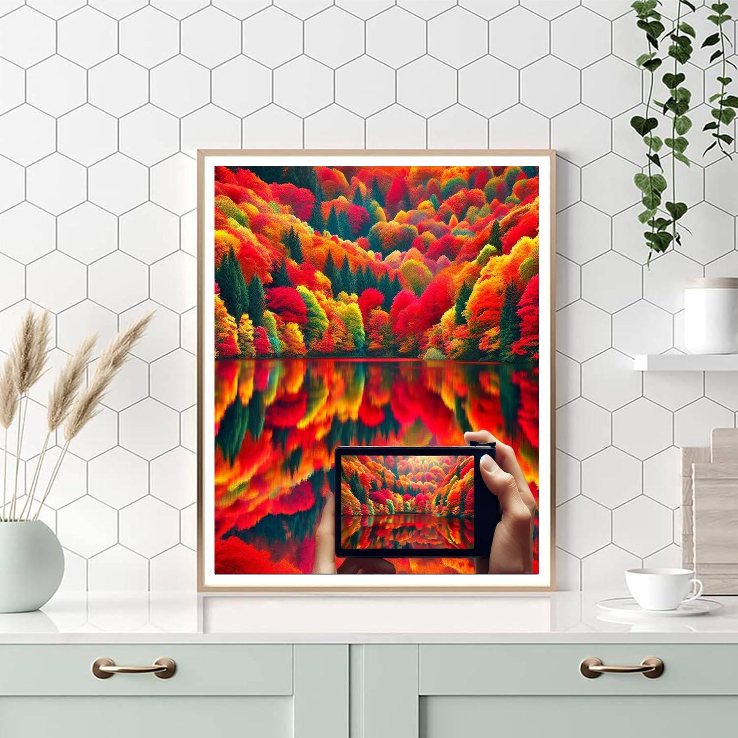 Vivid Autumn Forest Paint By Numbers