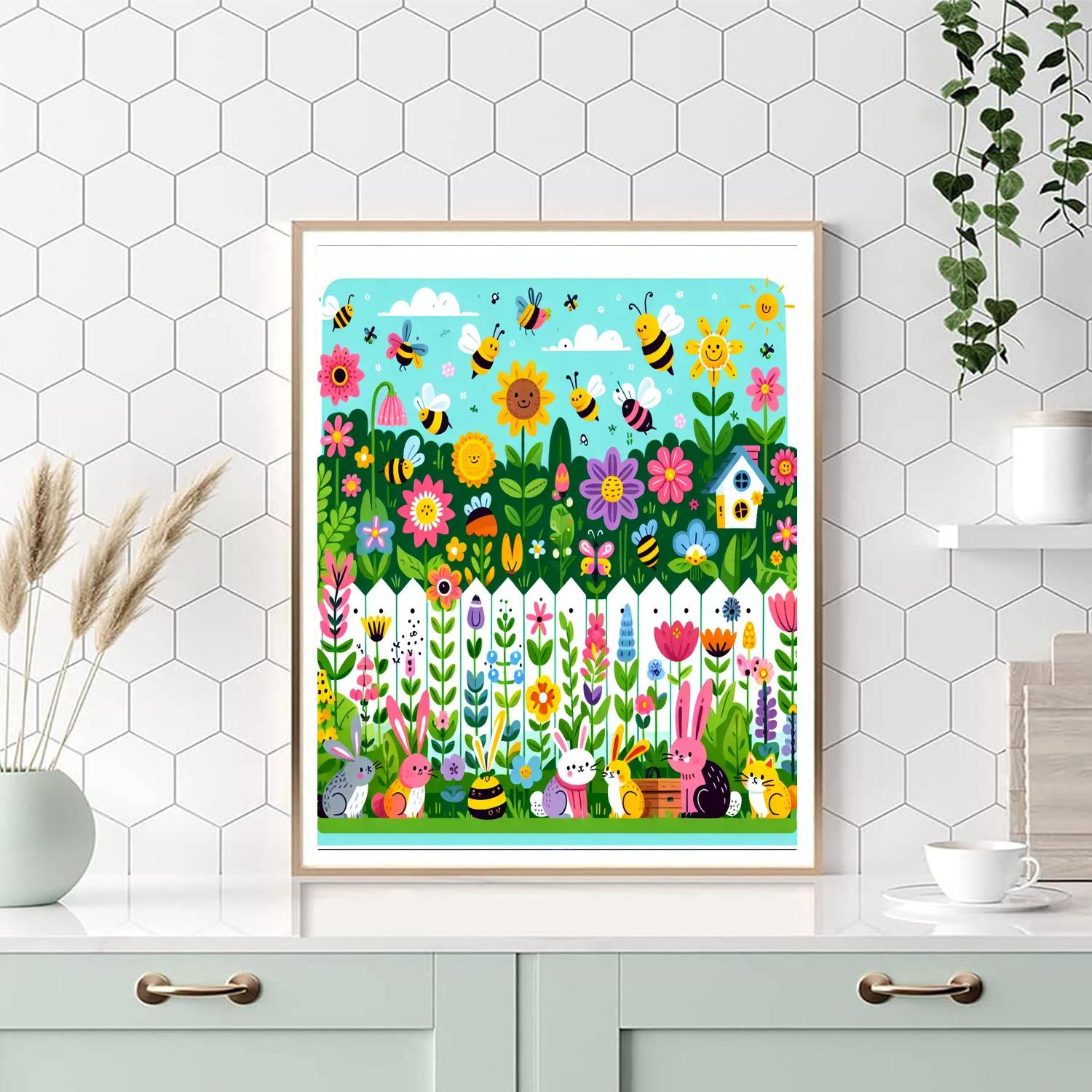 Garden Creatures Painting Number Kit