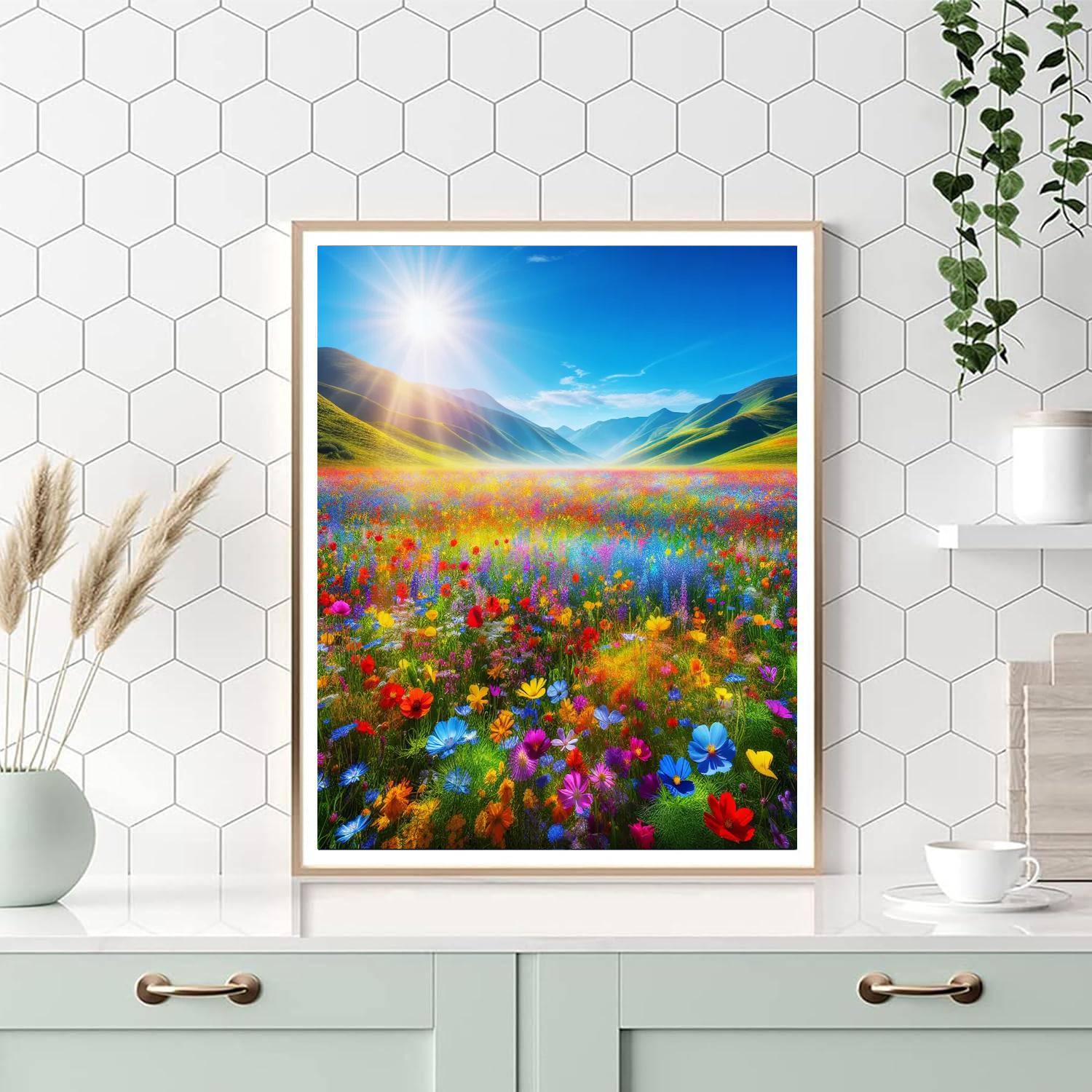 Radiant Rainbow Field Paint By Color