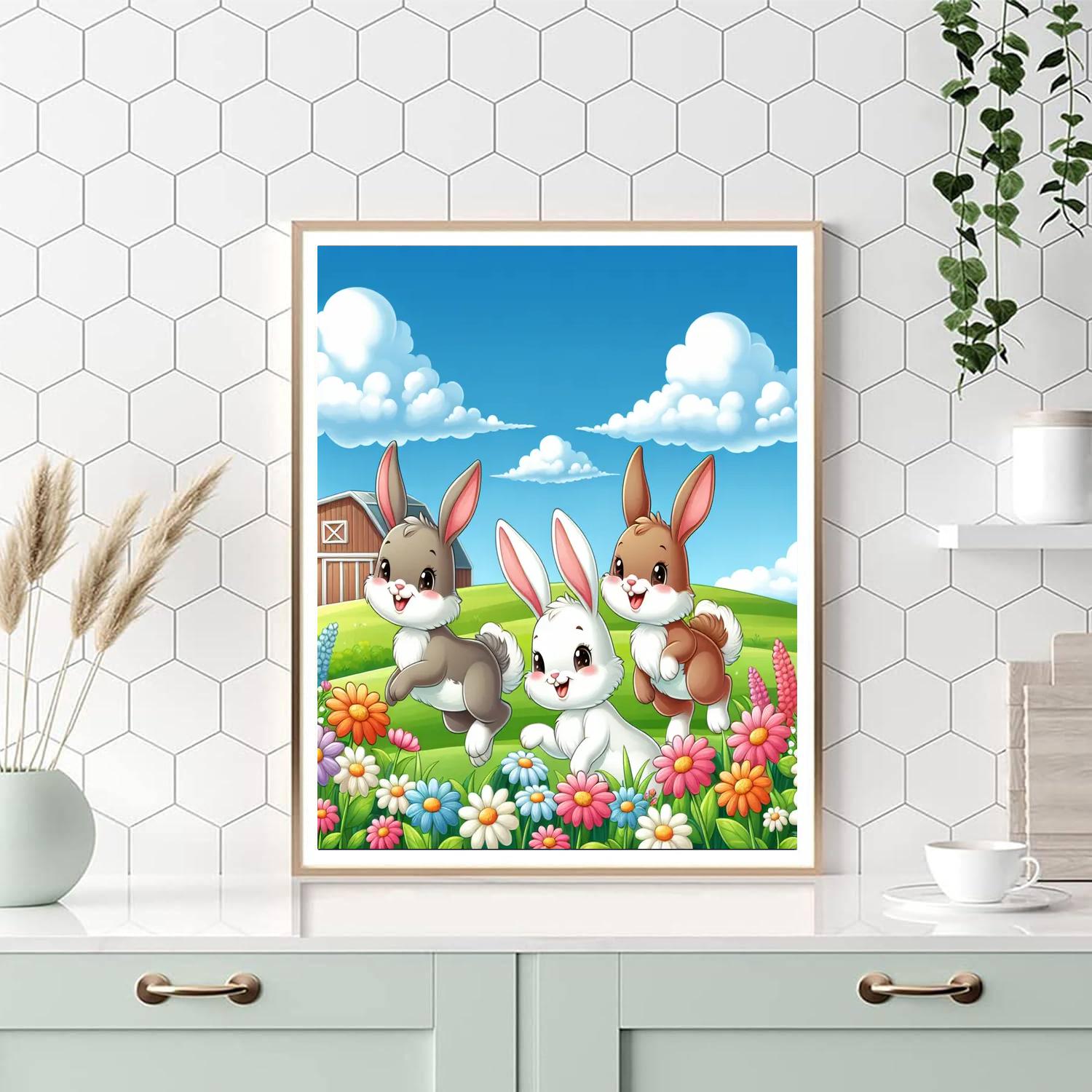 Sunny Bunny Farm Paint By Numbers Art