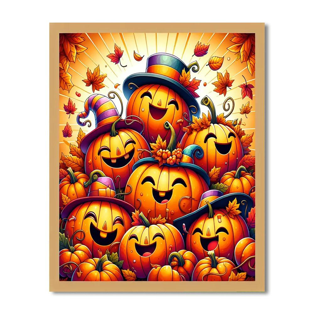 Silly Pumpkin Friends Painting By Numbers Kit