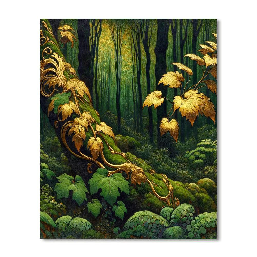 Gustav's Golden Forest Painting By Numbers Kit
