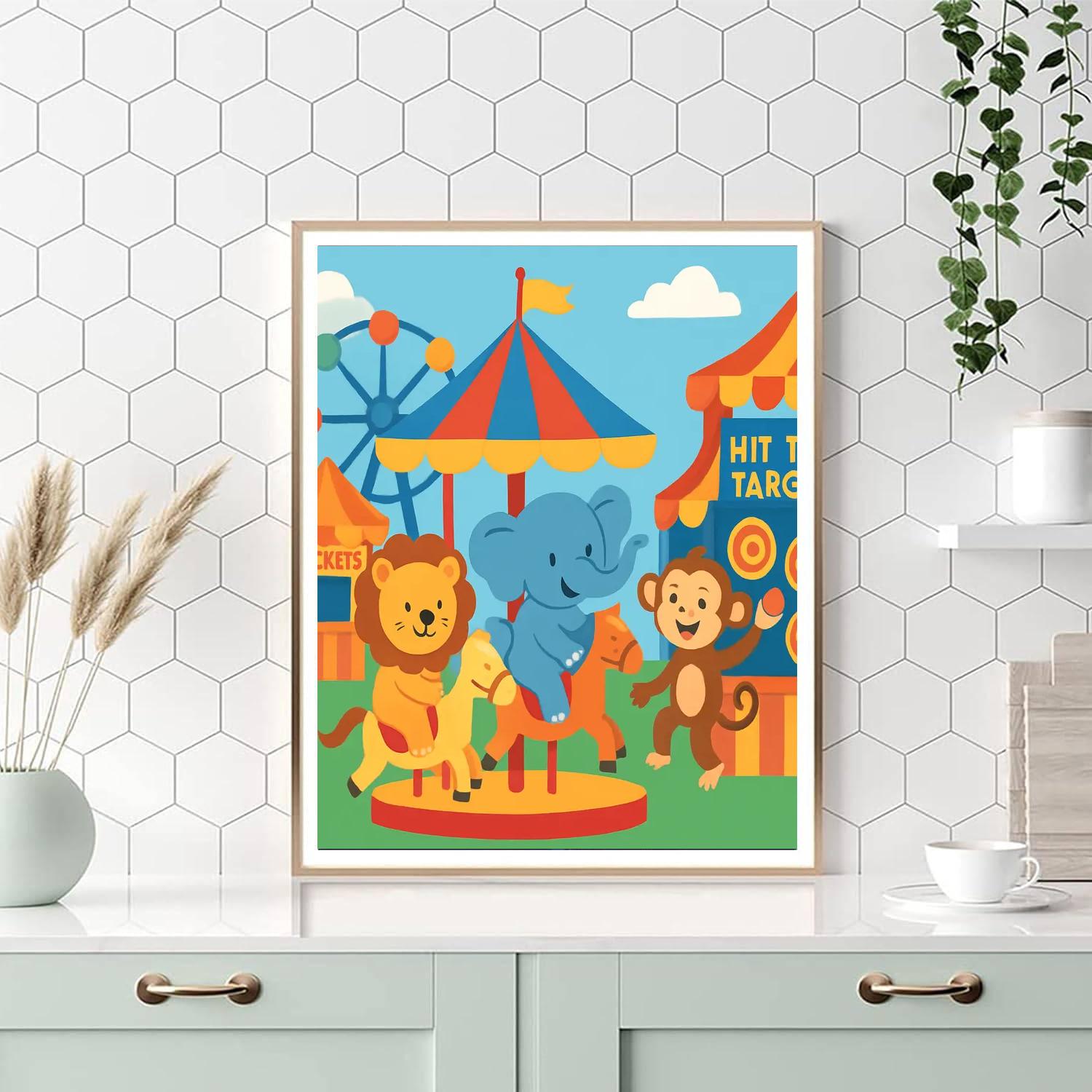 Giggles At The Fair DIY Paint By Numbers