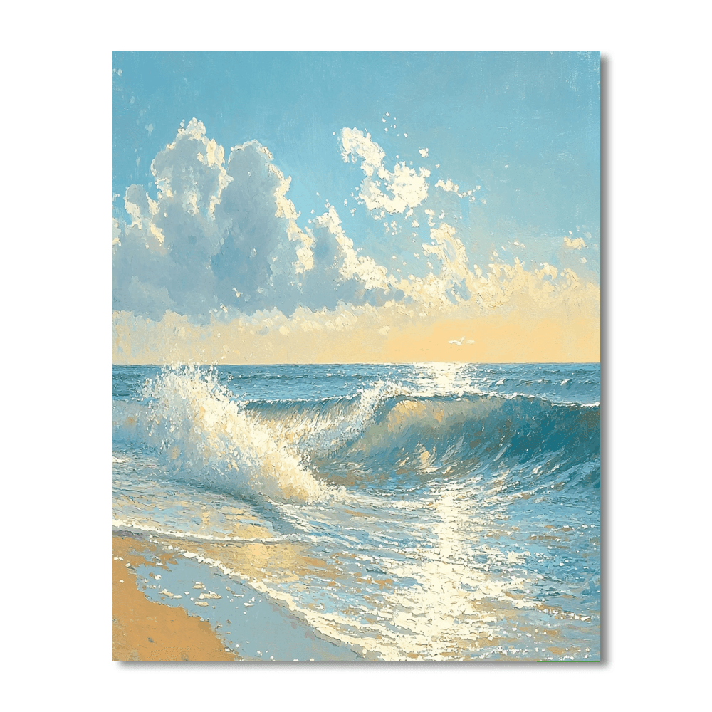 Homer Inspired Glimmering Ocean  Paint By Number