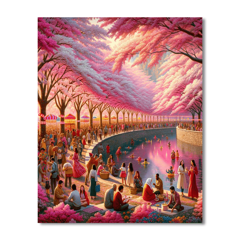 The Cherry Blossom Festival - Washington D.c., Usa Numbered Painting Kits
