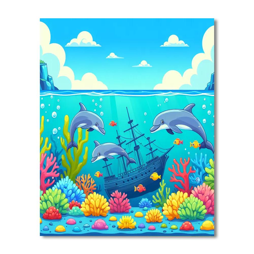 Aquatic Adventures Painting Number Kit