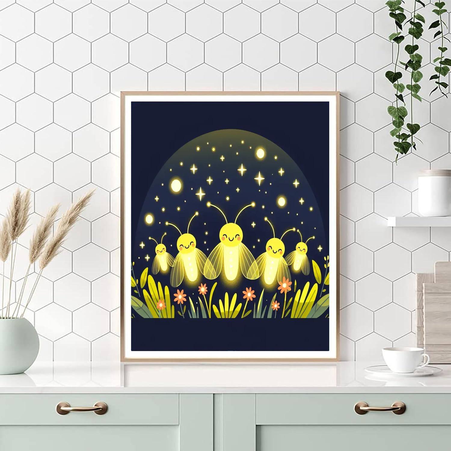Creative Firefly Number Painting
