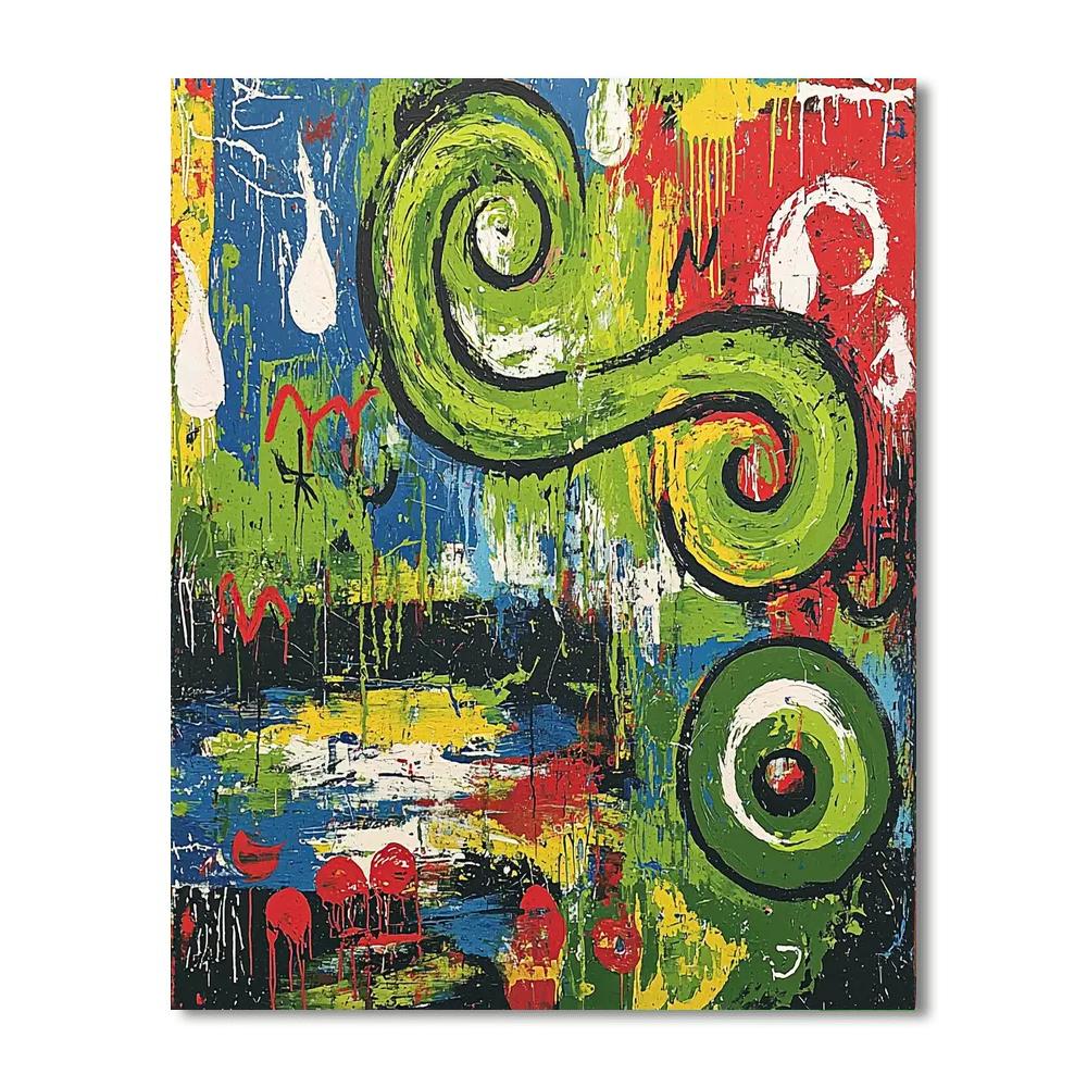 Jean-Michel Basquiat Inspired Untamed Wildness  Paint By Numbers Kits