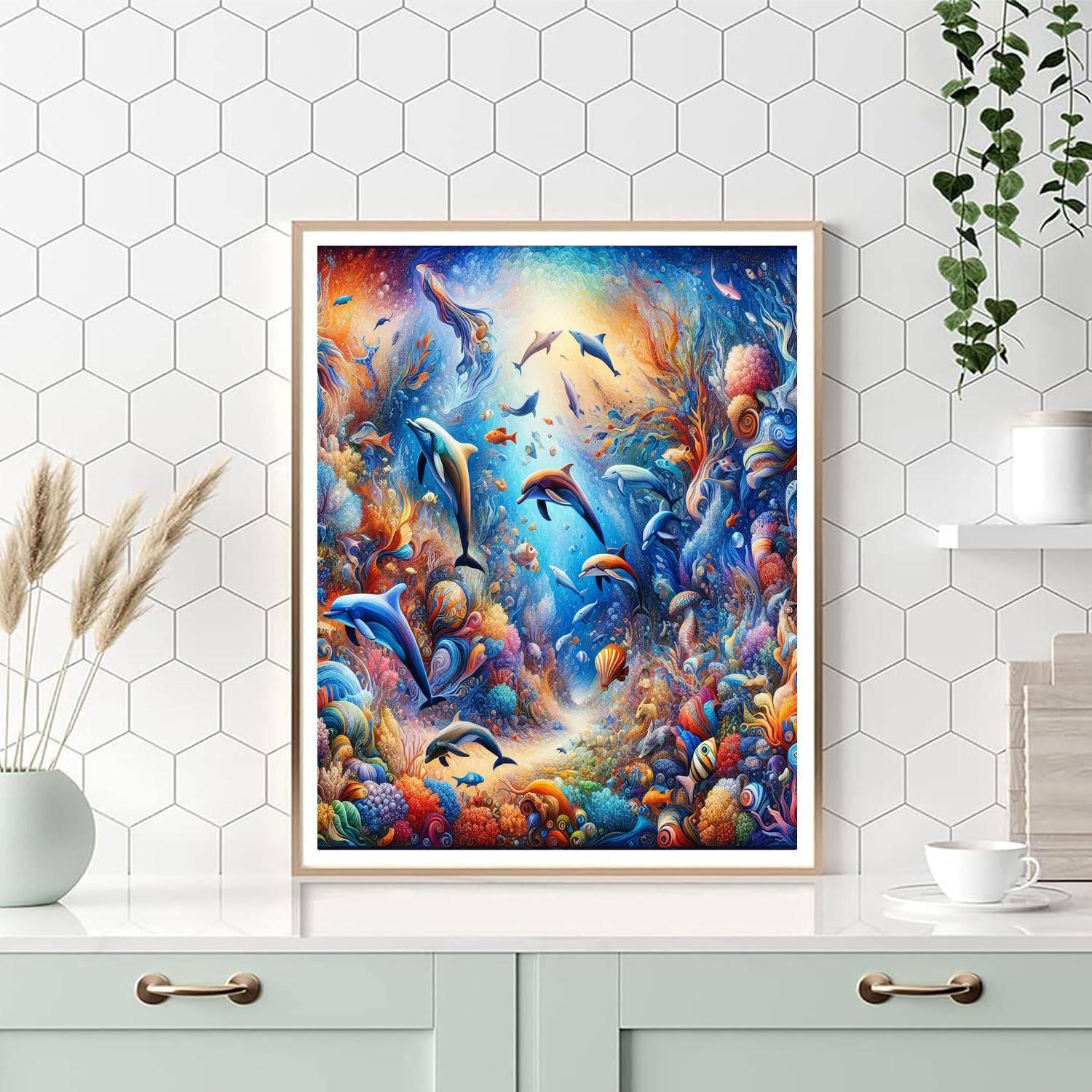 Whimsical Ocean Escape Painting Number Kit