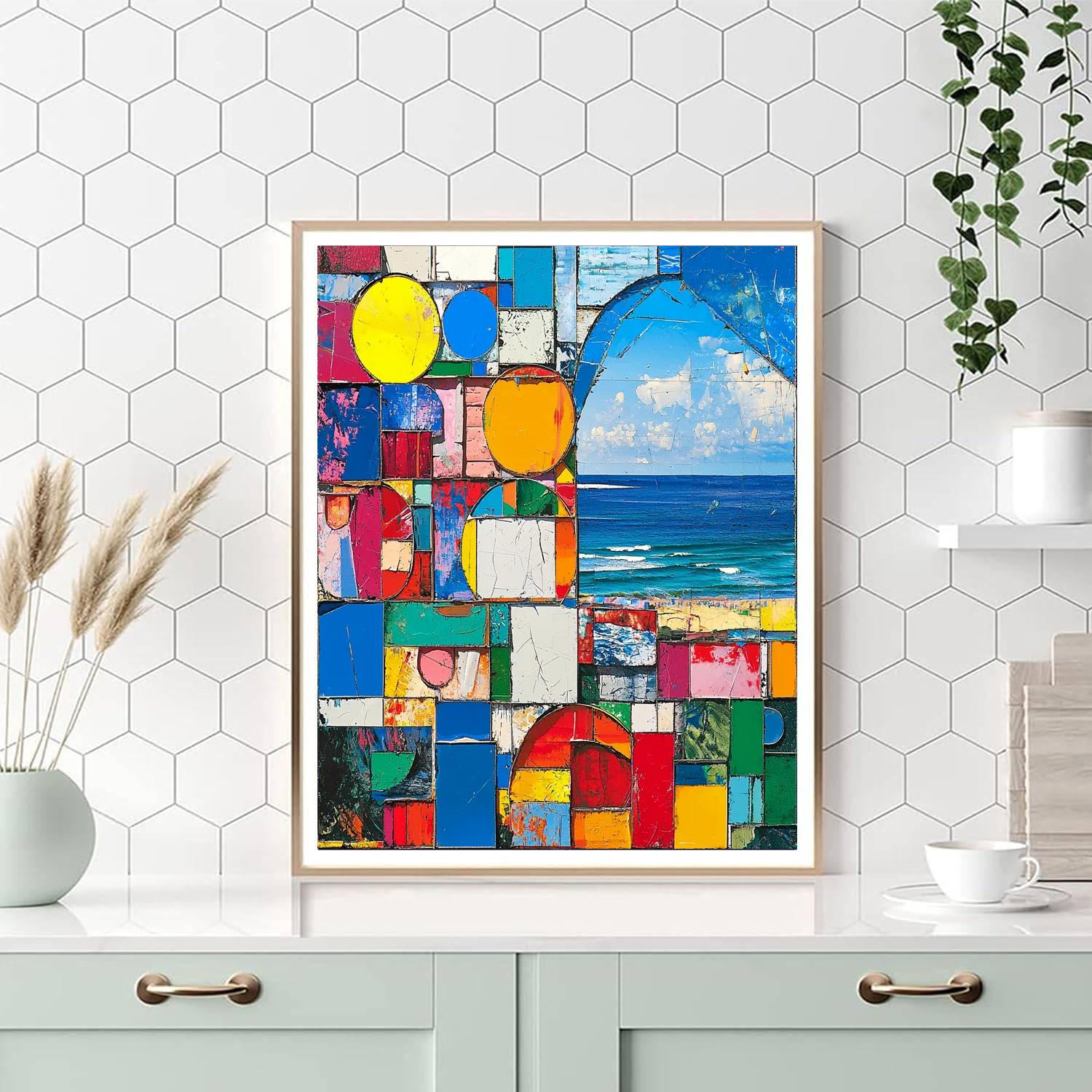 Robert Rauschenberg Inspired Vibrant Urban Mosaics  Paint By Numbers Kits